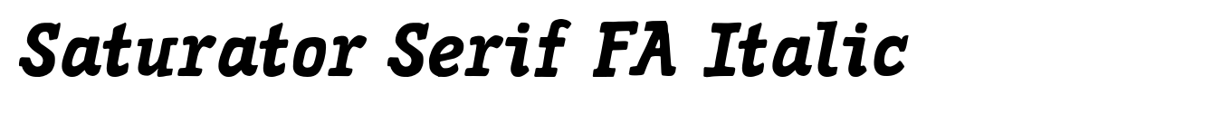Saturator Serif FA Italic